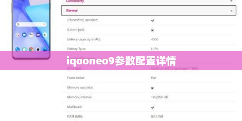 iqooneo9参数配置详情